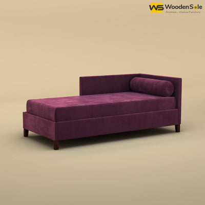 Daina Chaise Lounge (Velvet, Dark Purple)