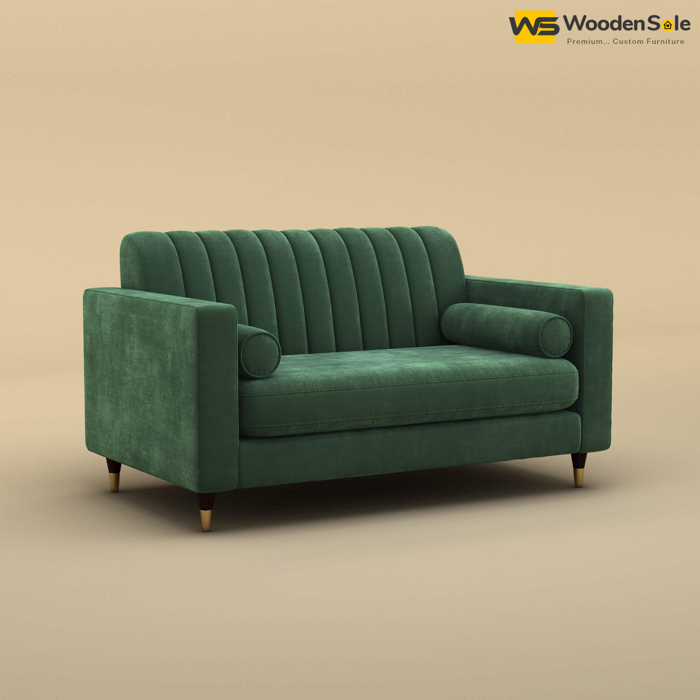 Sashwat Loveseat (Velvet, Forest Green)