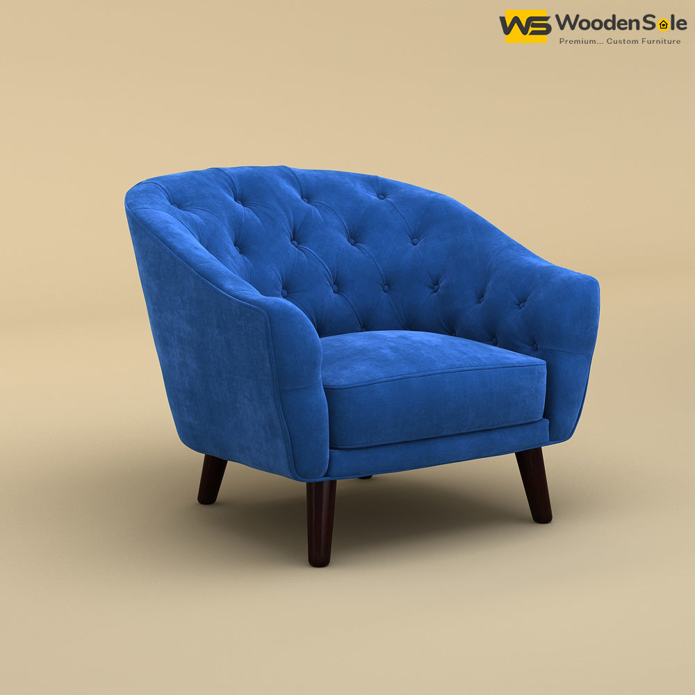 Verona Lounge Chair (Velvet, Royal Blue)