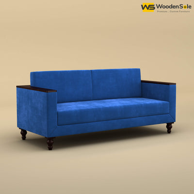 Tivoli 3 Seater Fabric Sofa (Velvet, Royal Blue)