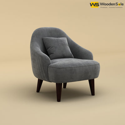 Opera Lounge Chair (Velvet, Charcoal Gray)