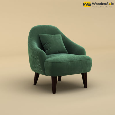 Opera Lounge Chair (Velvet, Forest Green)