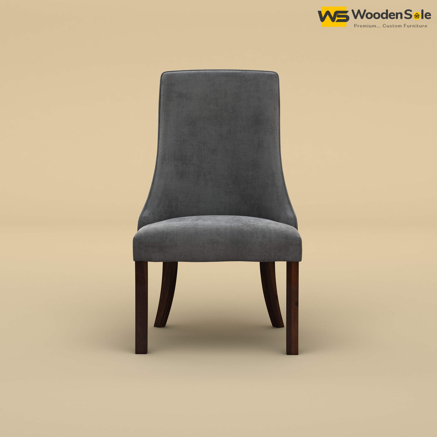 Dublin Dining Chair (Velvet, Charcoal Gray)