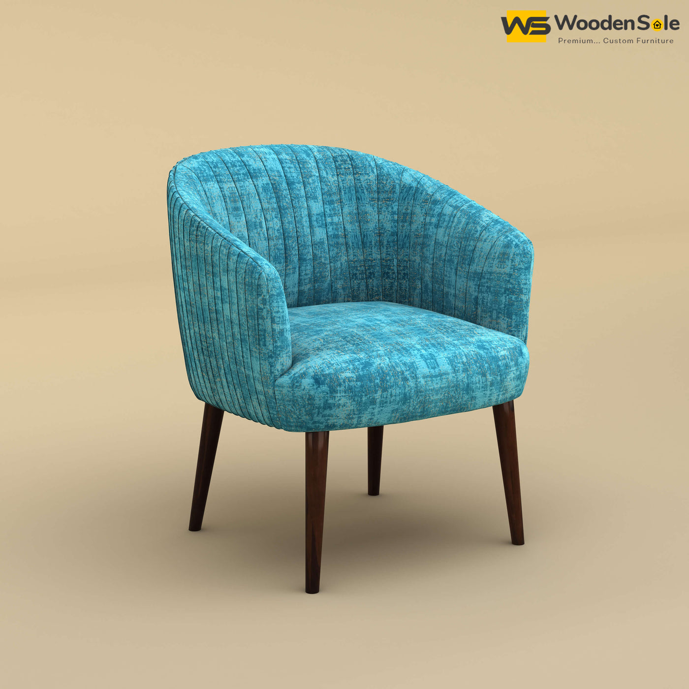 Parker Dining Chair (Cotton, Teal Blue)