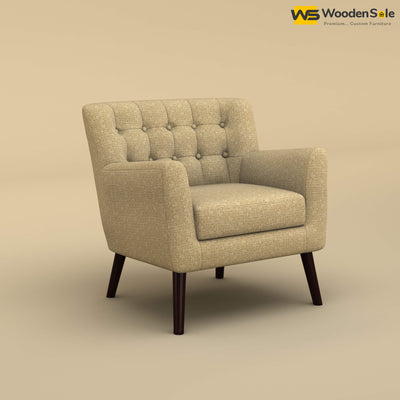 Figo Tufted Lounge Chair (Cotton, Faux Cream)