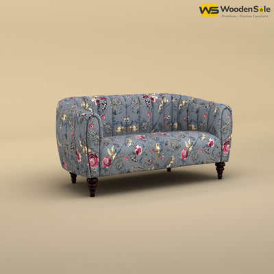 Amaya Two Seater Fabric Sofa (Cotton, Floral Printed)