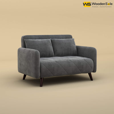 Parth Loveseat (Velvet, Charcoal Gray)