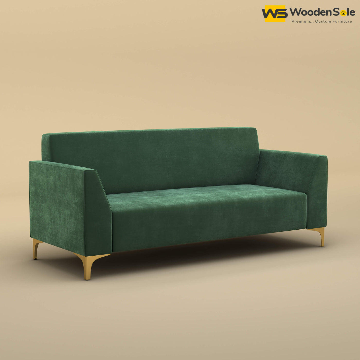 Nayobi 3 Seater Sofa (Velvet, Forest Green)