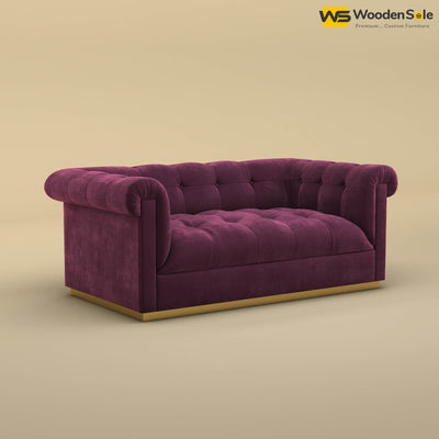 Morrison 2 Seater Fabric Sofa (Velvet, Dark Purple)