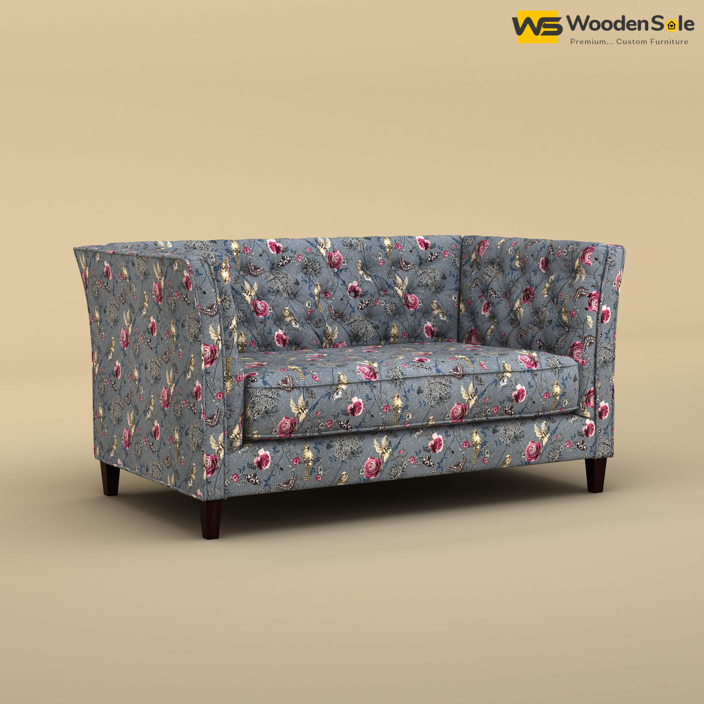 Divit Loveseat (Cotton, Floral Printed)