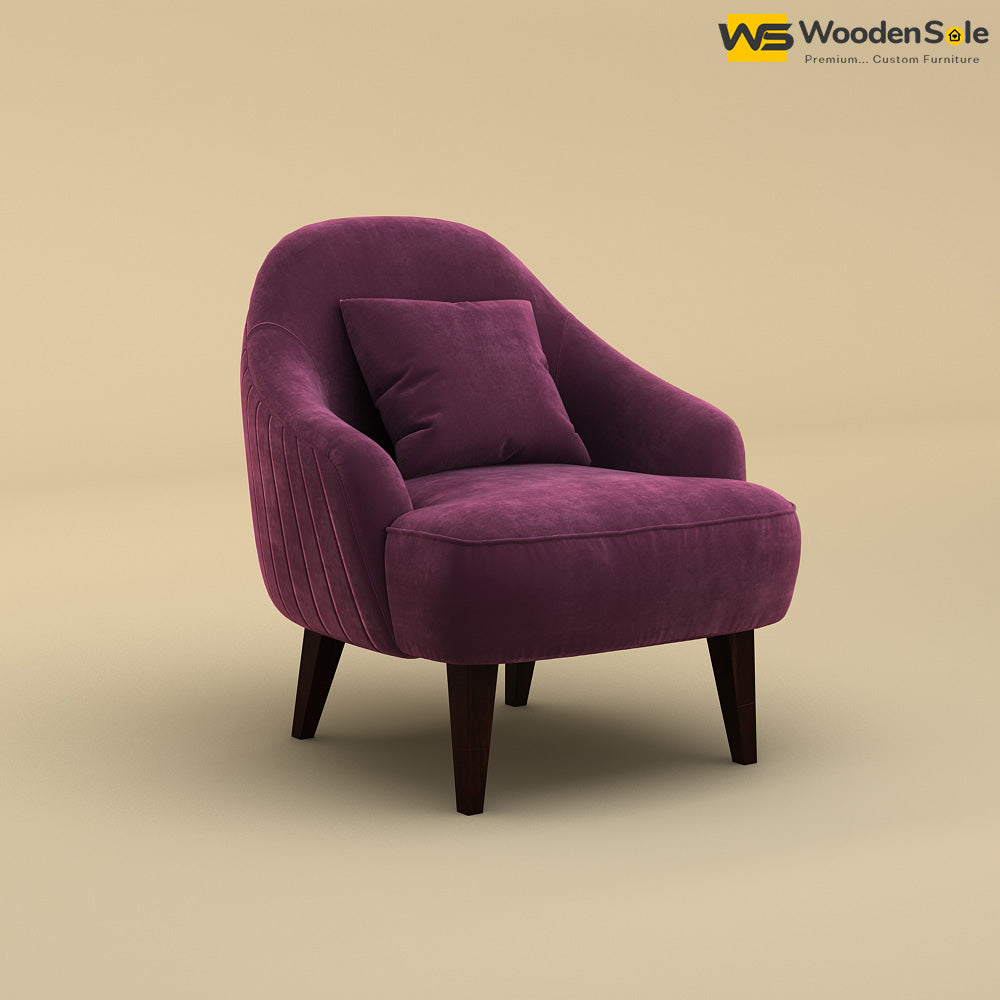 Opera Lounge Chair (Velvet, Dark Purple)