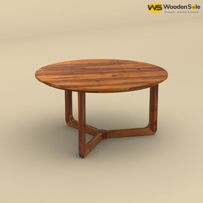 Trayo Round Coffee Table (Honey Finish)