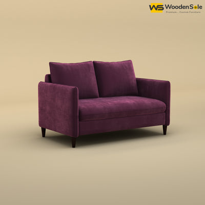 Citron 2 Seater Fabric Sofa (Velvet, Dark Purple)