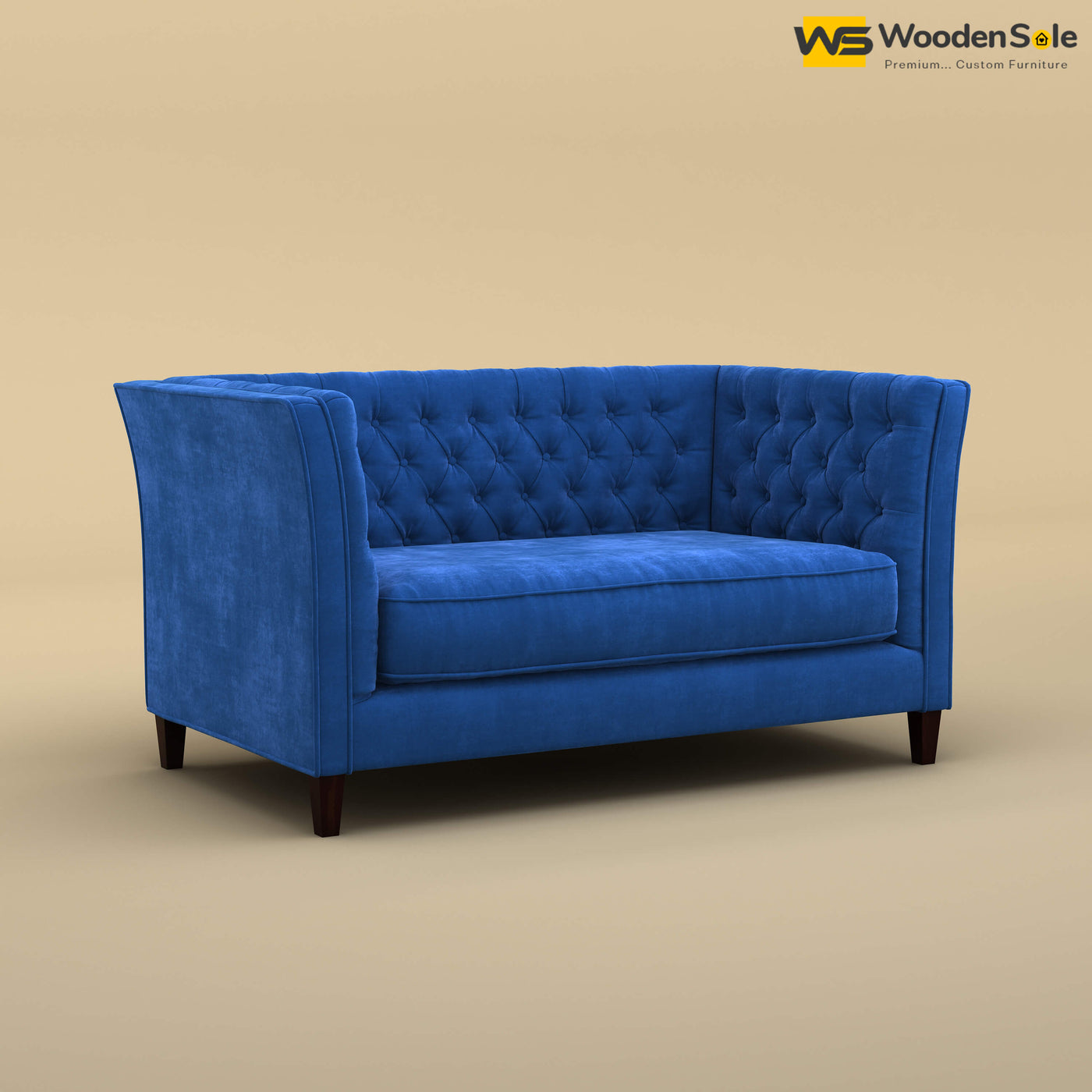 Divit Loveseat (Velvet, Royal Blue)