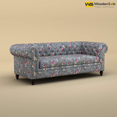 Maharaja Fabric 3 Seater Sofa (Cotton, Floral Printed)