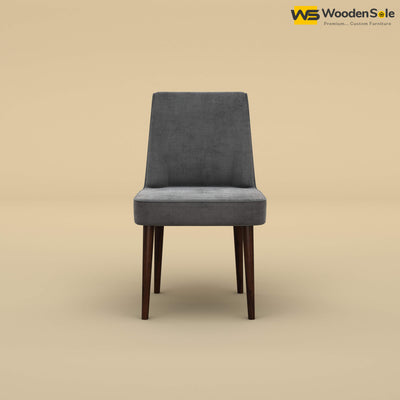 Hardik Dining Chair (Velvet, Charcoal Gray)