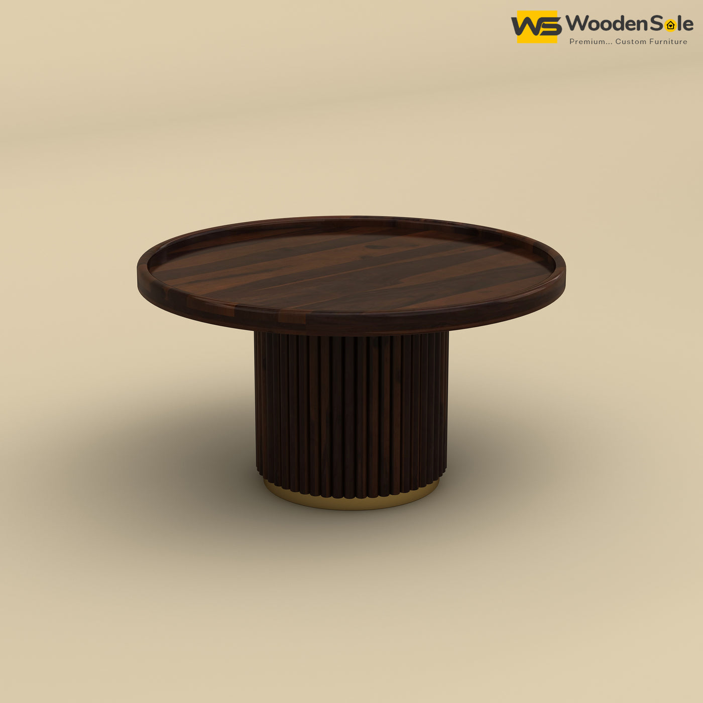 Ciaz Round Coffee Table (Walnut Finish)