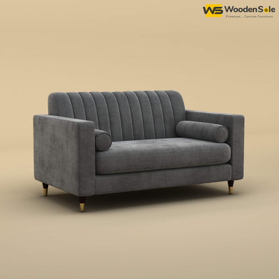 Sashwat Loveseat (Velvet, Charcoal Gray)