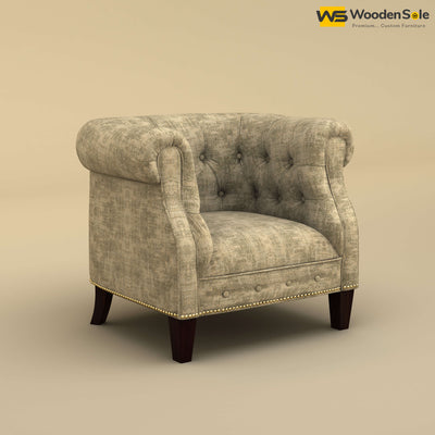 Olivia Wing Chair (Cotton, Patchy Cream)