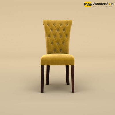 Kia Dining Chair (Velvet, Mustard Yellow)