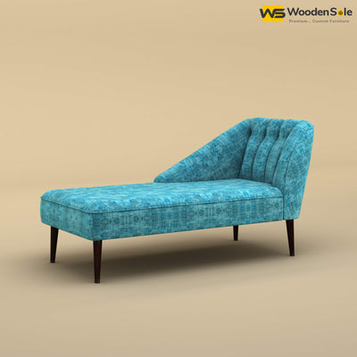 Perla Chaise Lounge (Cotton, Teal Blue)