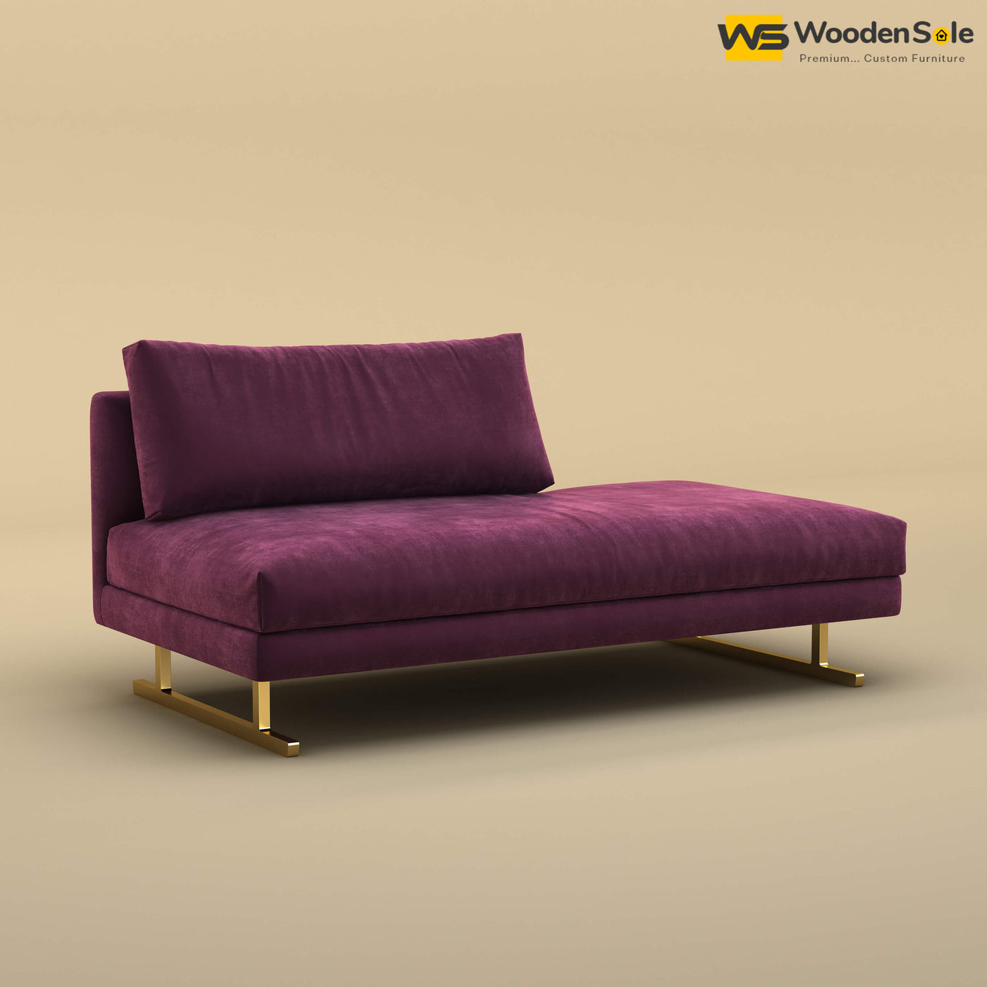 Elve Chaise Lounge (Velvet, Dark Purple)