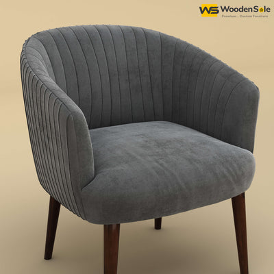 Parker Dining Chair (Velvet, Charcoal Gray)