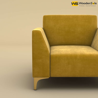 Nayobi 1 Seater Sofa (Velvet, Mustard Yellow)