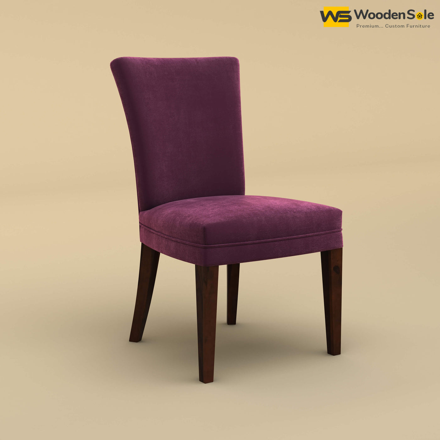 Bently Dining Chair (Velvet, Dark Purple)