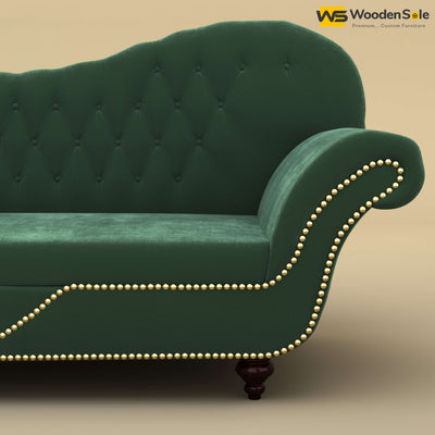 Royal Chaise Lounge (Velvet, Forest Green)