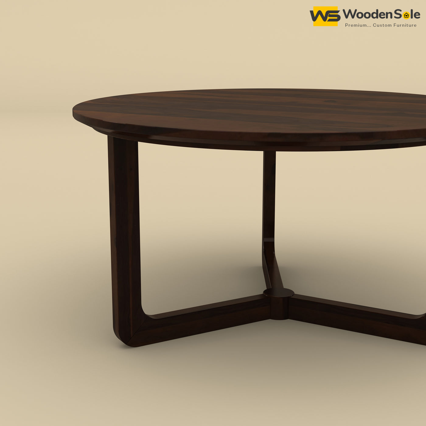 Trayo Round Coffee Table (Walnut Finish)