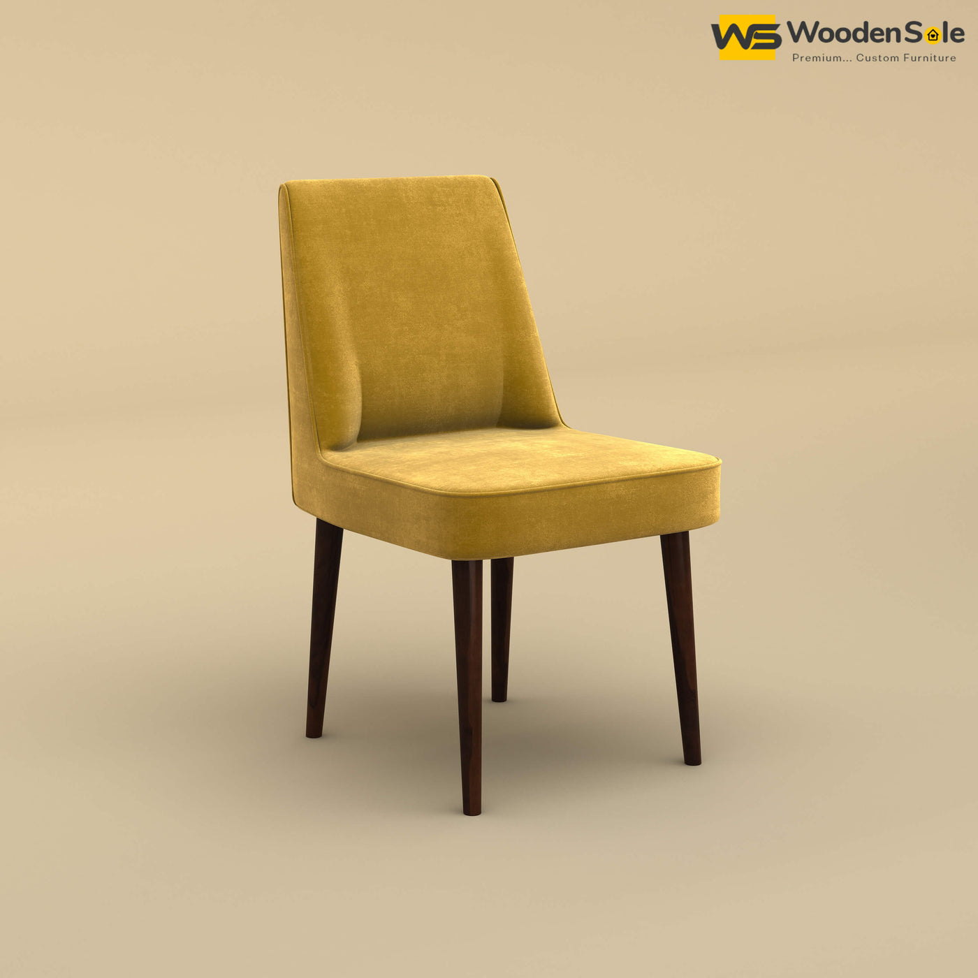 Hardik Dining Chair (Velvet, Mustard Yellow)