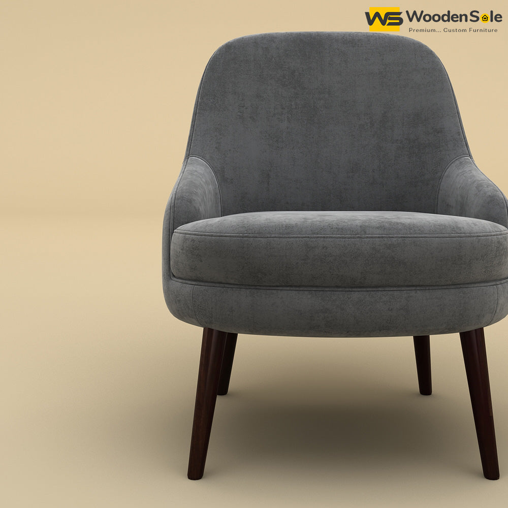 Lawson Lounge Chair (Velvet, Charcoal Gray)