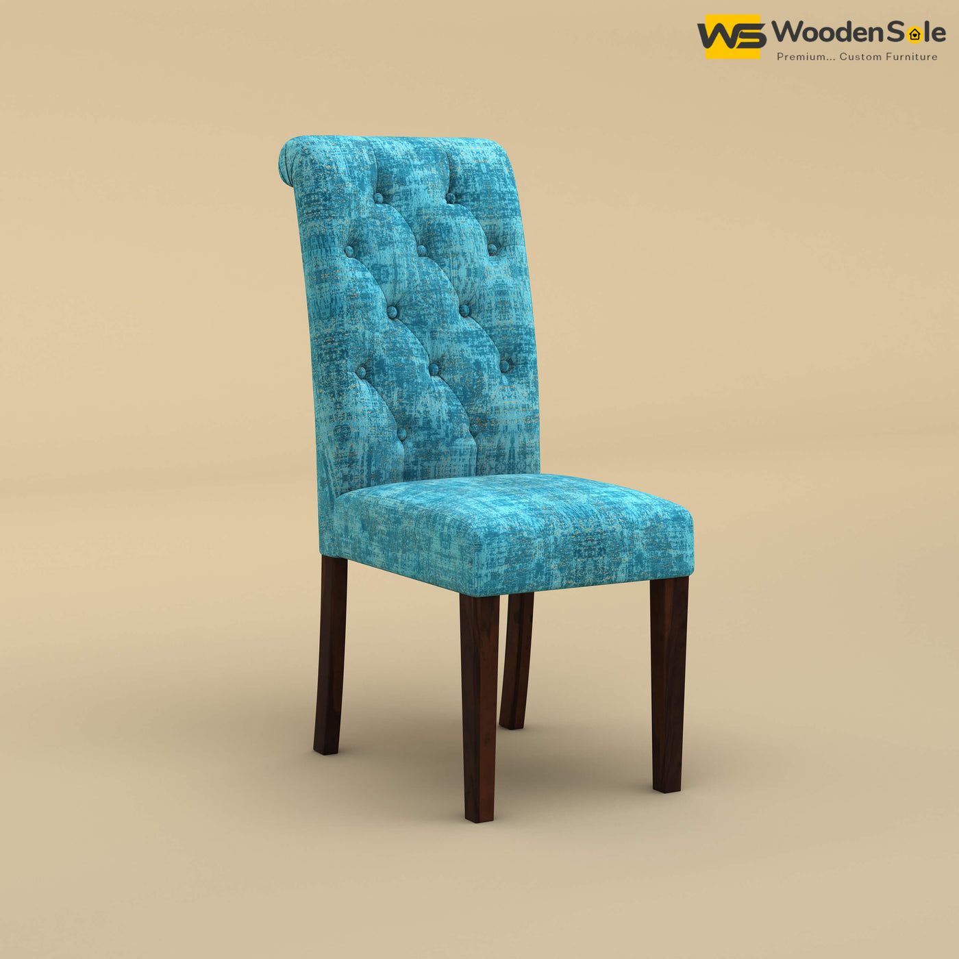 Elliot Dining Chair (Cotton, Teal Blue)