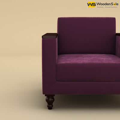 Tivoli 1 Seater Fabric Sofa (Velvet, Dark Purple)