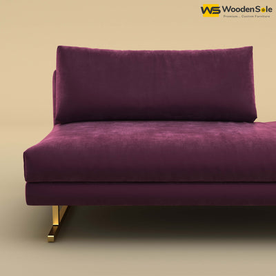 Elve Chaise Lounge (Velvet, Dark Purple)