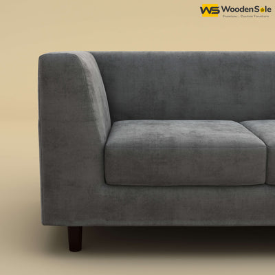 Hardik Loveseat (Velvet, Charcoal Gray)