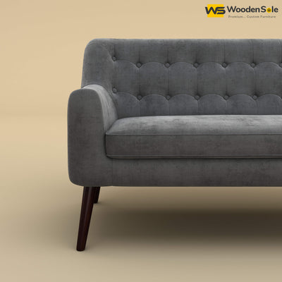 Viraj Loveseat Sofa (Velvet, Charcoal Gray)