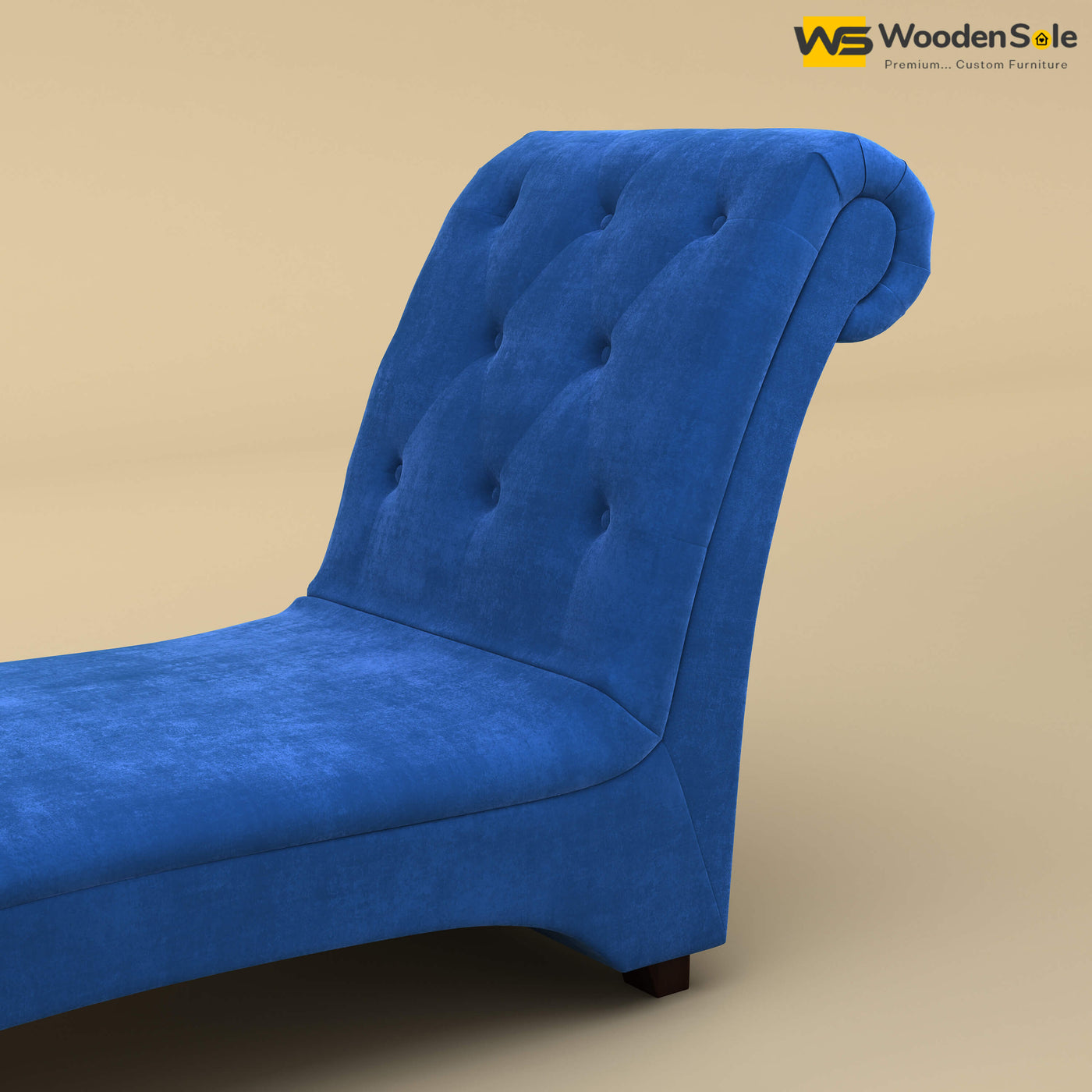 Turkish Chaise Lounge (Velvet, Royal Blue)