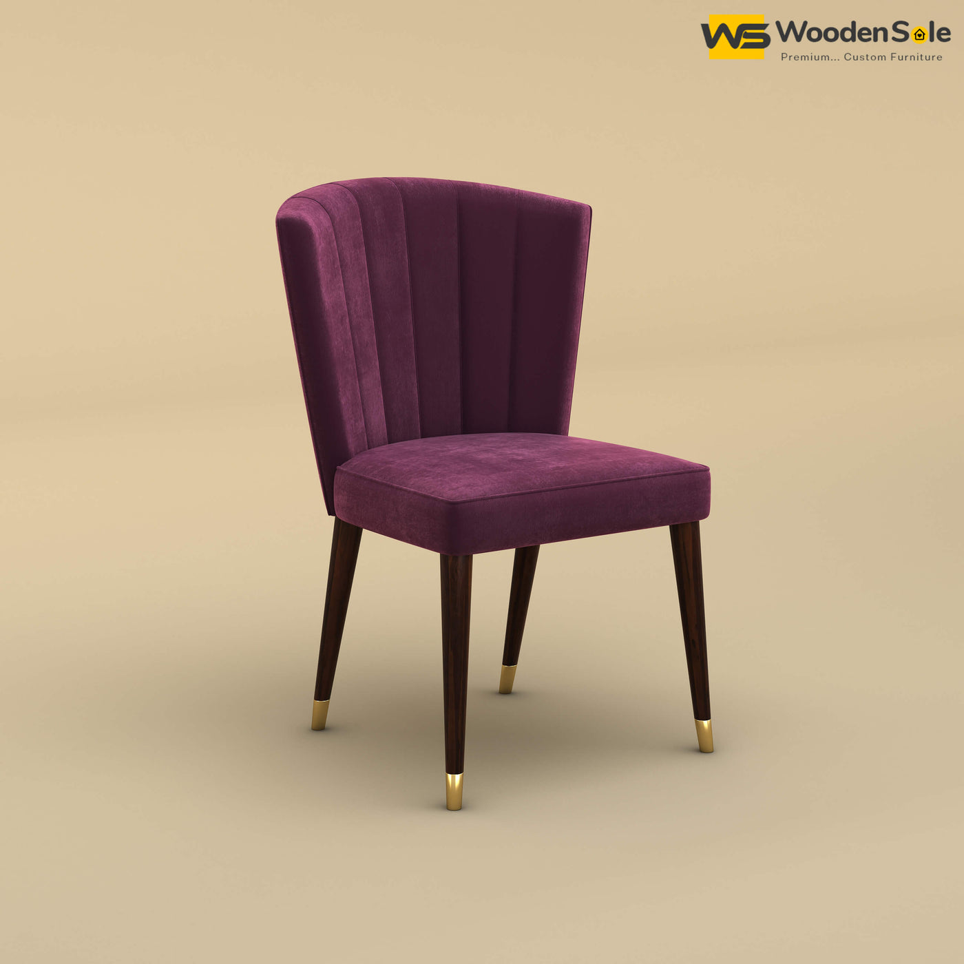 Julia Dining Chair (Velvet, Dark Purple)