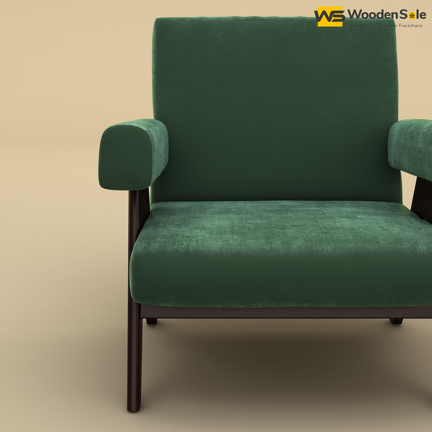 Capri Lounge Chair (Velvet, Forest Green)