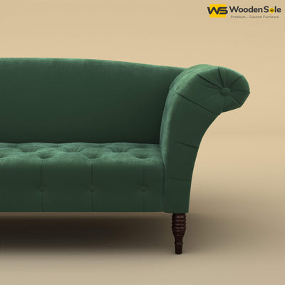 Leo Chaise Lounge (Velvet, Forest Green)