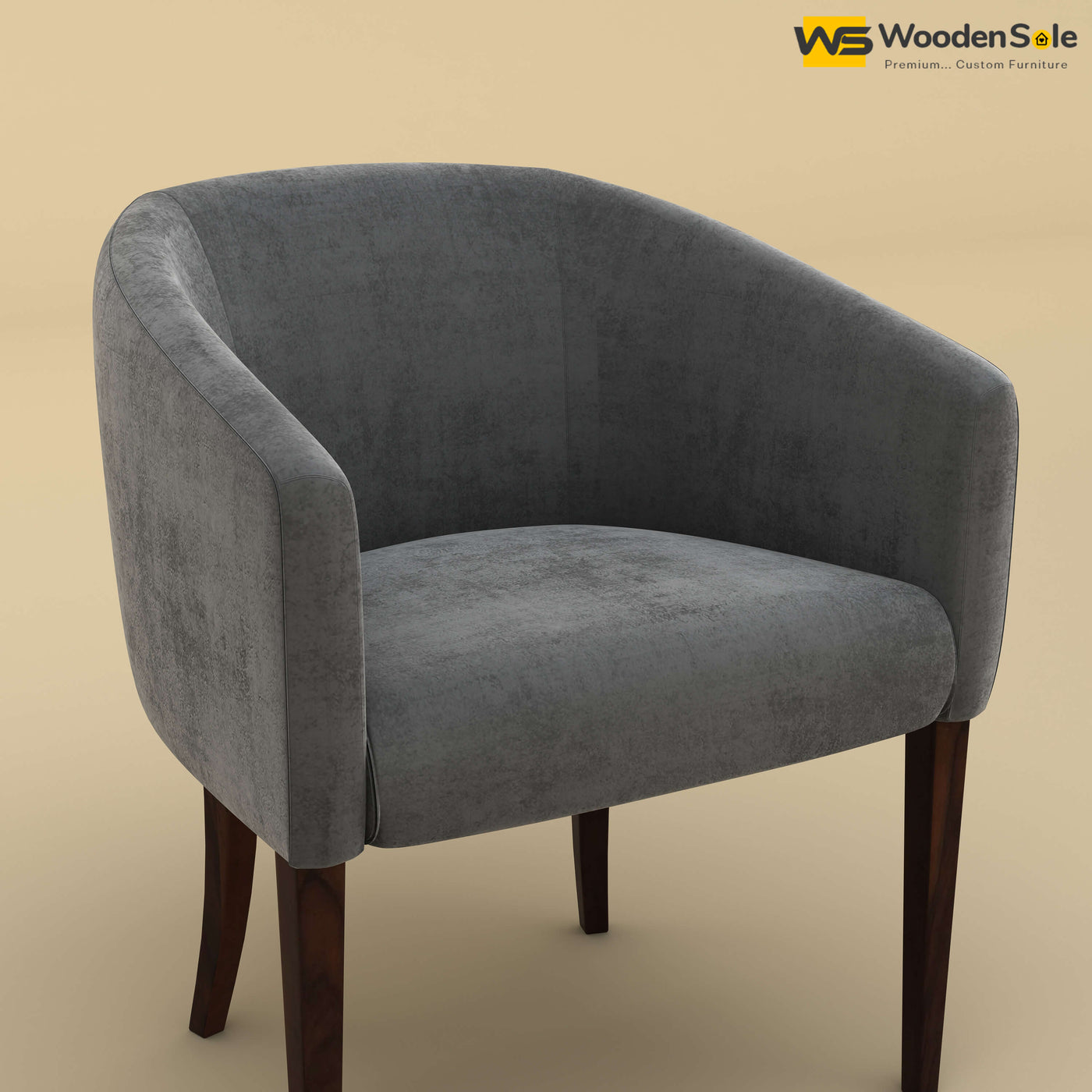 Florence Dining Chair (Velvet, Charcoal Gray)