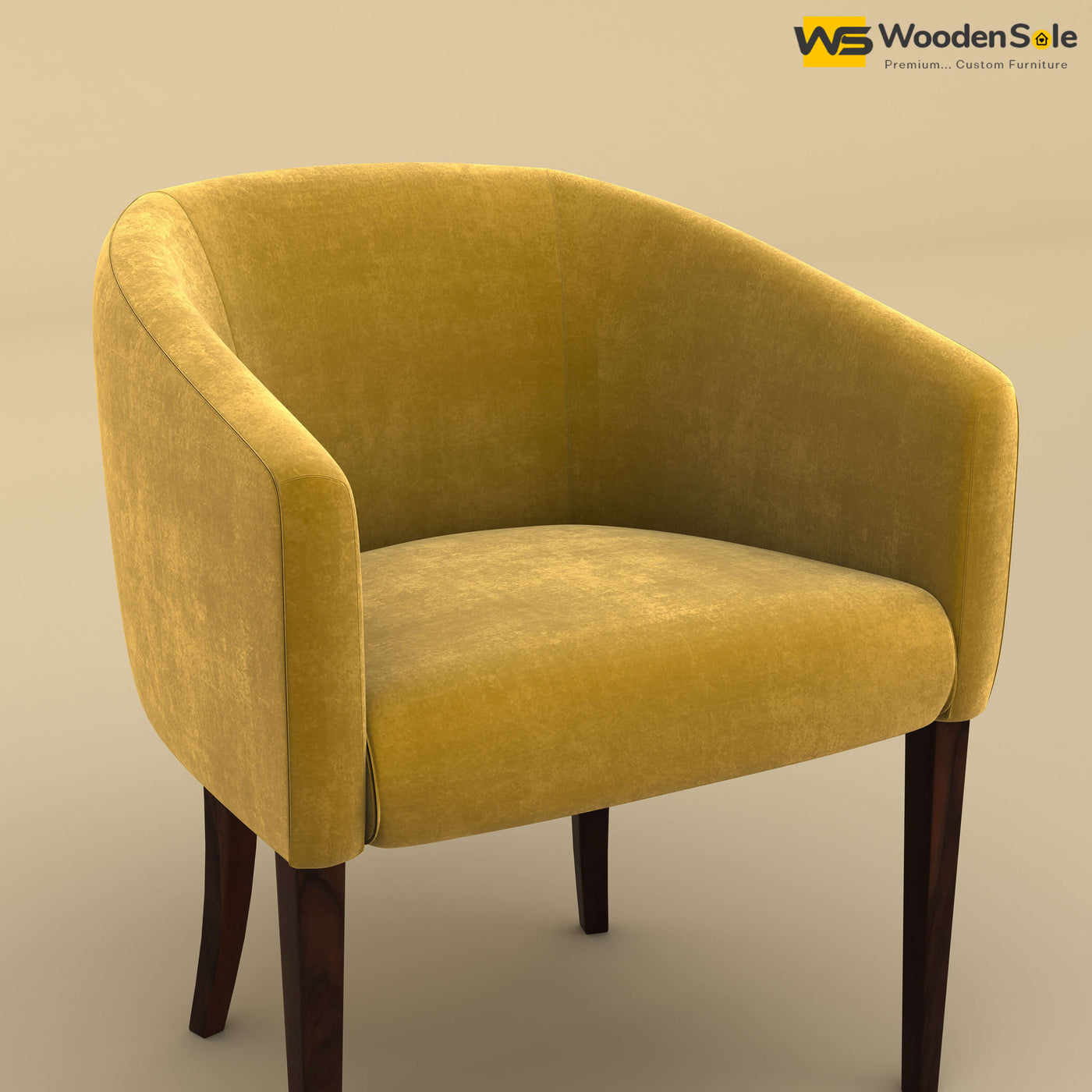 Florence Dining Chair (Velvet, Mustard Yellow)