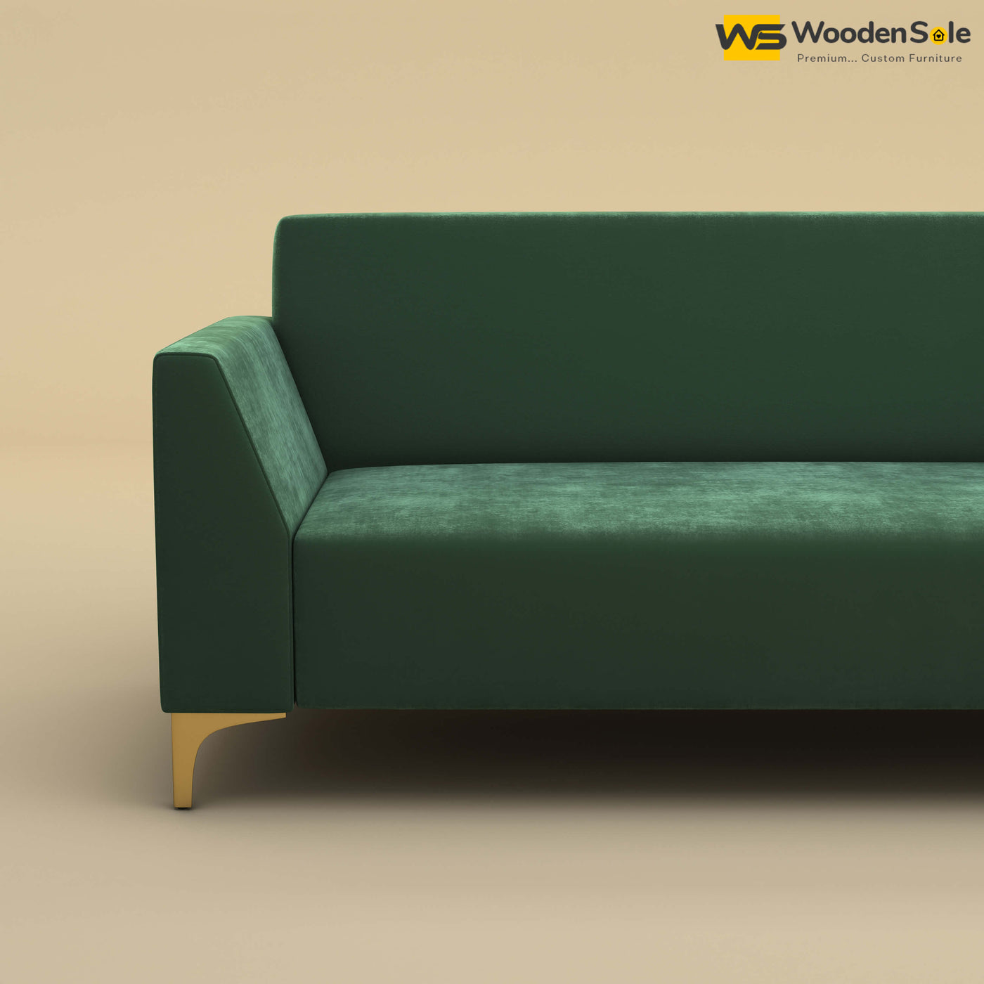 Nayobi 3 Seater Sofa (Velvet, Forest Green)