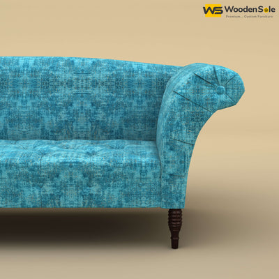 Leo Chaise Lounge (Cotton, Teal Blue)