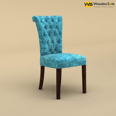 Kia Dining Chair (Cotton, Teal Blue)