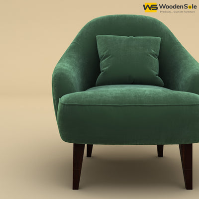 Opera Lounge Chair (Velvet, Forest Green)