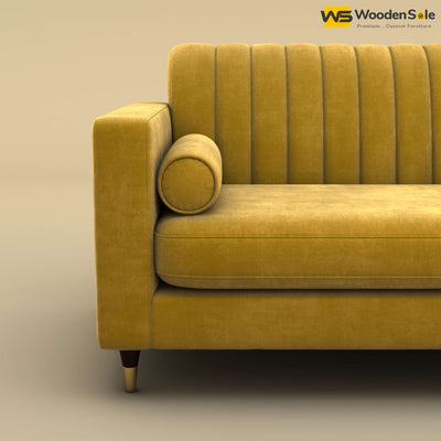 Sashwat Loveseat (Velvet, Mustard Yellow)