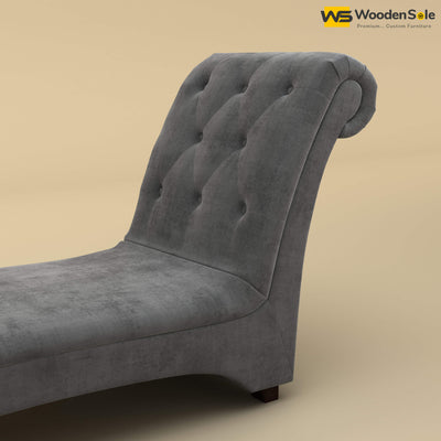 Turkish Chaise Lounge (Velvet, Charcoal Gray)